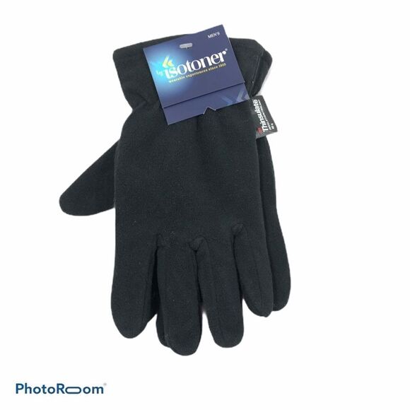 Men’s Brand New Isotoner‎ Thinsulate Fleece Gloves - Picture 1 of 6